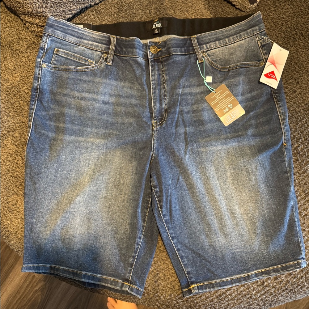 LuLaRoe Blue Jean Shorts Stretchy Denim